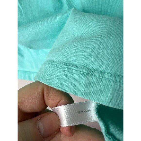 Fashion Bug 100% Cotton Turquoise Scoop Neck 3/4 Tee 1X - Picture 4 of 6
